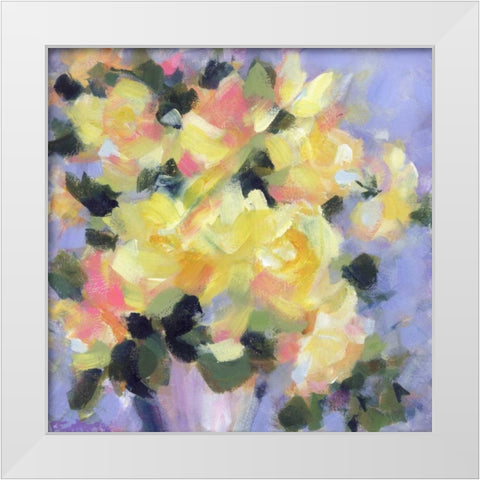 Golden Girls White Modern Wood Framed Art Print by Gatens, Pamela
