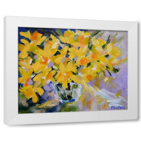 The Golden Hour White Modern Wood Framed Art Print by Gatens, Pamela