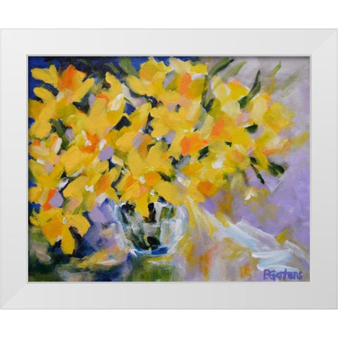 The Golden Hour White Modern Wood Framed Art Print by Gatens, Pamela