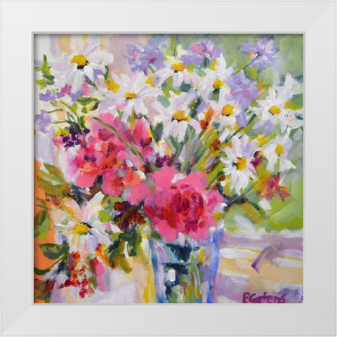 Wake Up Easy White Modern Wood Framed Art Print by Gatens, Pamela