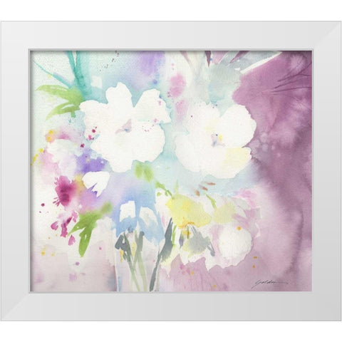 Serenity White Modern Wood Framed Art Print by Golden, Sheila