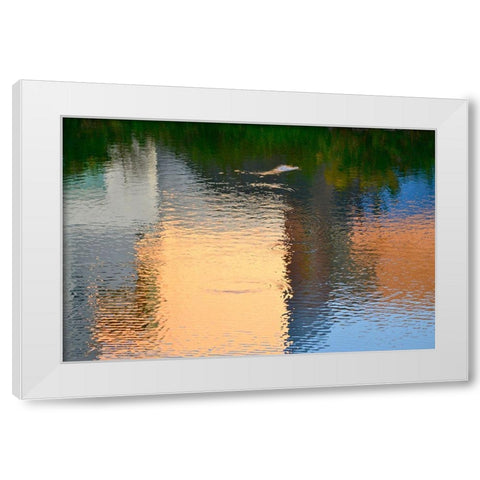 Reflection on the Iowa River No. 1 White Modern Wood Framed Art Print by Gonzalez, Ulpi
