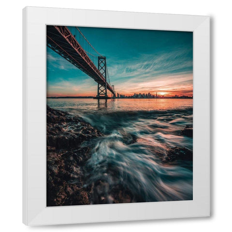 Down by the Water White Modern Wood Framed Art Print by Getty, Bruce