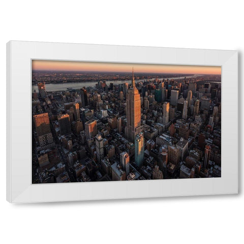 Empire Flight White Modern Wood Framed Art Print by Getty, Bruce