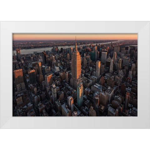 Empire Flight White Modern Wood Framed Art Print by Getty, Bruce