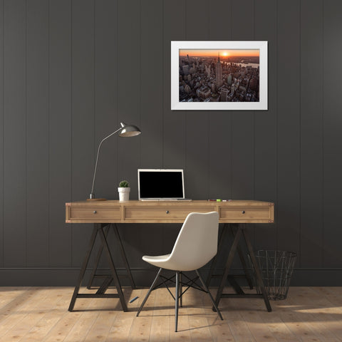 Empire Flight Sun Burst White Modern Wood Framed Art Print by Getty, Bruce
