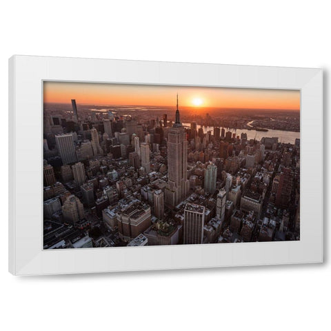Empire Flight Sun Burst White Modern Wood Framed Art Print by Getty, Bruce
