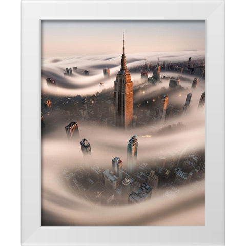 Empire Fog White Modern Wood Framed Art Print by Getty, Bruce