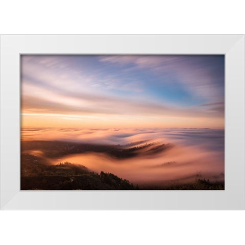 Golden Morning White Modern Wood Framed Art Print by Getty, Bruce