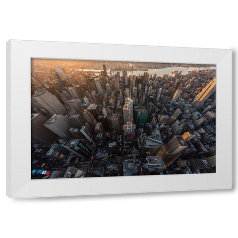 Morning Look Down White Modern Wood Framed Art Print by Getty, Bruce