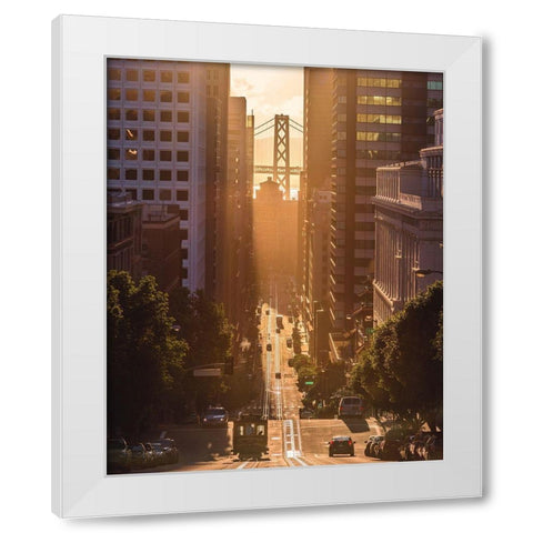 Morning Trolley 2 White Modern Wood Framed Art Print by Getty, Bruce