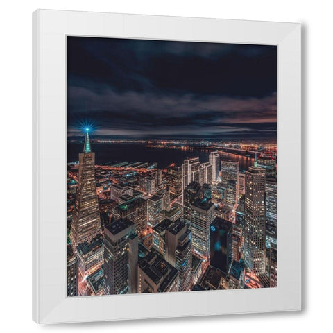 San Francisco Look Down 5 White Modern Wood Framed Art Print by Getty, Bruce