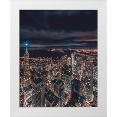 San Francisco Look Down 5 White Modern Wood Framed Art Print by Getty, Bruce