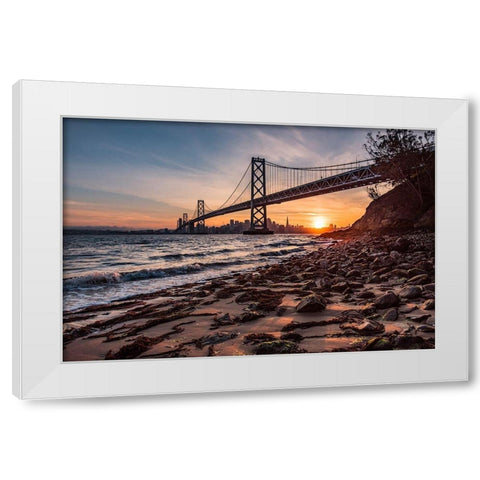 Sunset from the Island 2 White Modern Wood Framed Art Print by Getty, Bruce