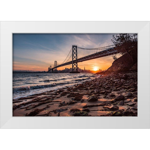 Sunset from the Island 2 White Modern Wood Framed Art Print by Getty, Bruce