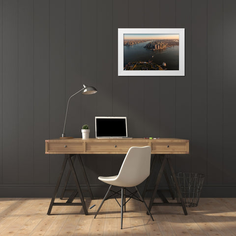 The Big Apple White Modern Wood Framed Art Print by Getty, Bruce