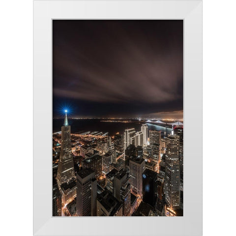 The Blue Beacon White Modern Wood Framed Art Print by Getty, Bruce