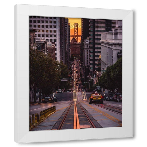 The Cab White Modern Wood Framed Art Print by Getty, Bruce