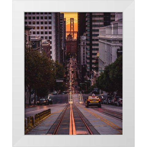 The Cab White Modern Wood Framed Art Print by Getty, Bruce