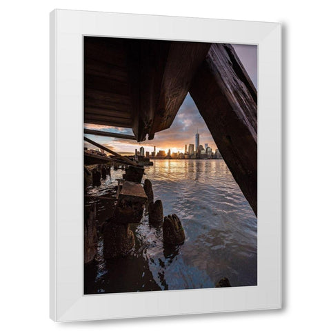 Under the Pier White Modern Wood Framed Art Print by Getty, Bruce