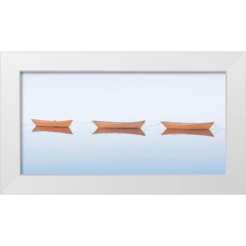 Three Dories II White Modern Wood Framed Art Print by Gendreau, Katherine
