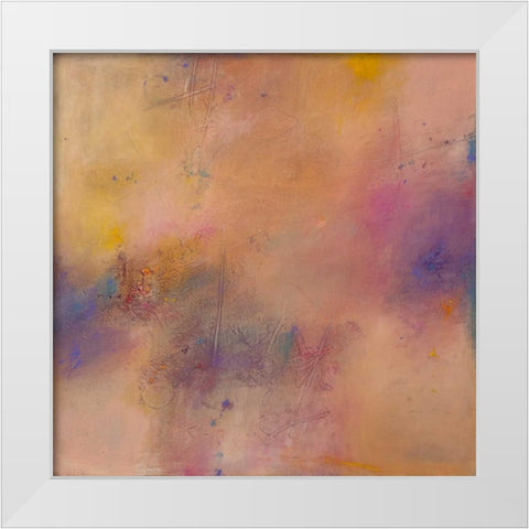 Untitled Abstract No. 7 White Modern Wood Framed Art Print by Handelman, Ed
