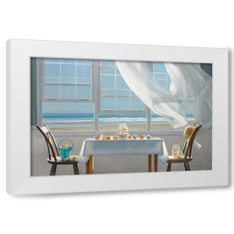 The Shell Collectors White Modern Wood Framed Art Print by Hollingsworth, Karen