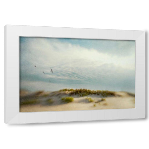 Dunes 1 White Modern Wood Framed Art Print by Hanna, Dawn D.