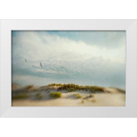 Dunes 1 White Modern Wood Framed Art Print by Hanna, Dawn D.