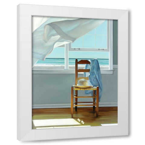 Deep Breathing White Modern Wood Framed Art Print by Hollingsworth, Karen