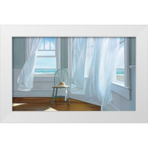 Intention White Modern Wood Framed Art Print by Hollingsworth, Karen