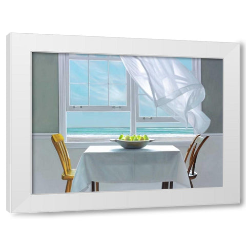 Meditation White Modern Wood Framed Art Print by Hollingsworth, Karen