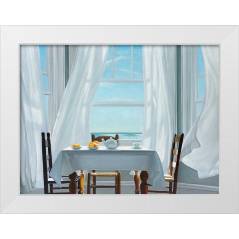 Becoming Centered White Modern Wood Framed Art Print by Hollingsworth, Karen