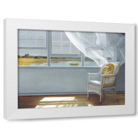 Lake Effect White Modern Wood Framed Art Print by Hollingsworth, Karen