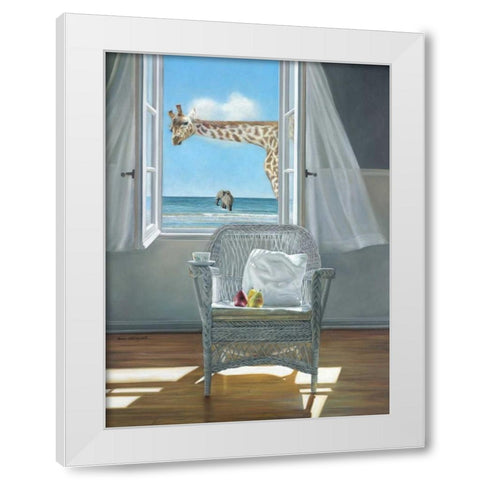 Rubberneck White Modern Wood Framed Art Print by Hollingsworth, Karen