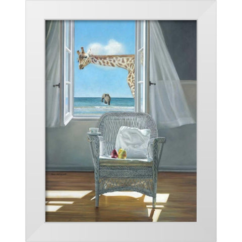 Rubberneck White Modern Wood Framed Art Print by Hollingsworth, Karen