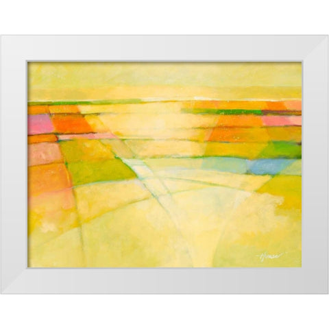 Through the Mist White Modern Wood Framed Art Print by Hines