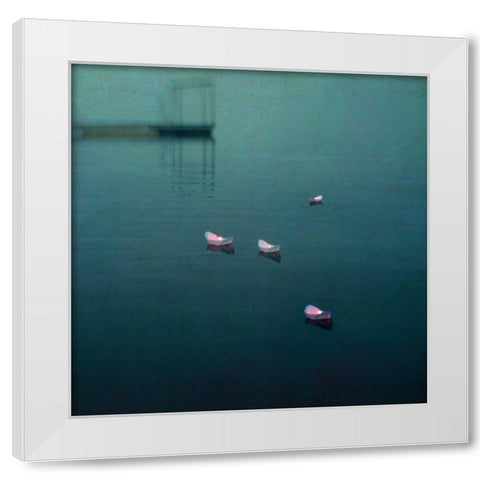 Floating Hope White Modern Wood Framed Art Print by Hanna, Dawn D.
