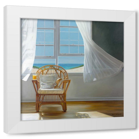 Tea Time White Modern Wood Framed Art Print by Hollingsworth, Karen