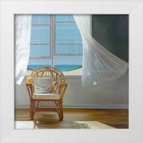 Tea Time White Modern Wood Framed Art Print by Hollingsworth, Karen