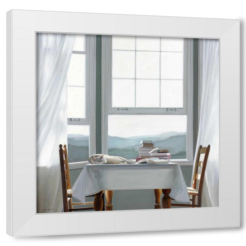 Accidental Scholar White Modern Wood Framed Art Print by Hollingsworth, Karen