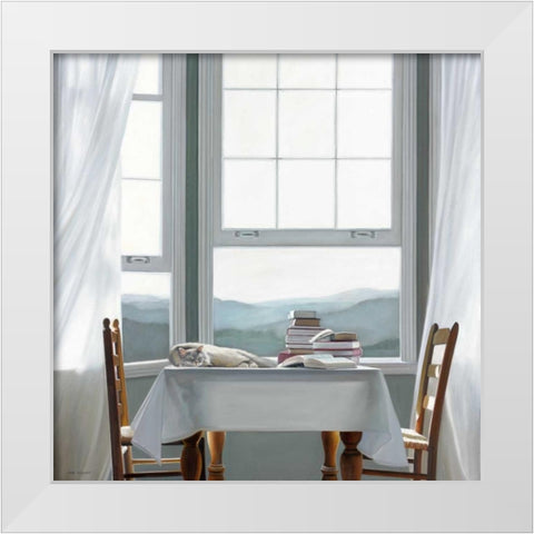 Accidental Scholar White Modern Wood Framed Art Print by Hollingsworth, Karen