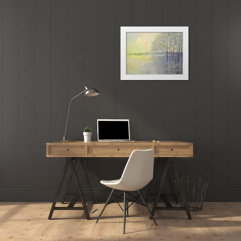 Spring Flood White Modern Wood Framed Art Print by Hassler, Pam