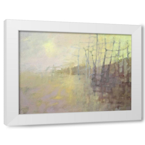 SunÃ¢â‚¬â„¢s Warmth White Modern Wood Framed Art Print by Hassler, Pam