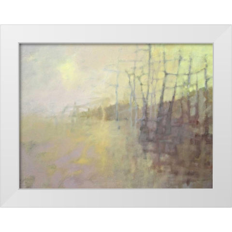 SunÃ¢â‚¬â„¢s Warmth White Modern Wood Framed Art Print by Hassler, Pam