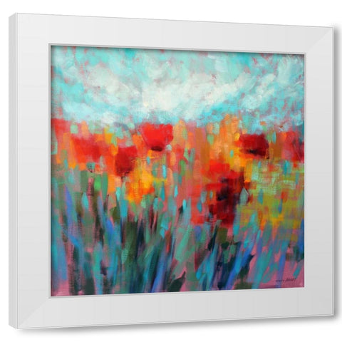 Shimmering White Modern Wood Framed Art Print by Hardy, Claire