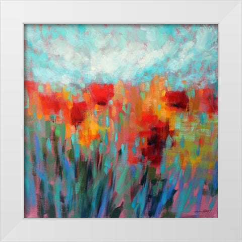 Shimmering White Modern Wood Framed Art Print by Hardy, Claire