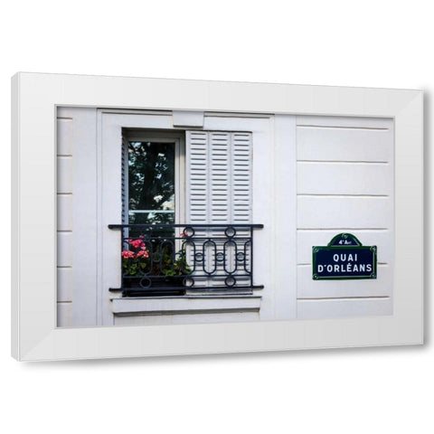 Quai dÃ¢â‚¬â„¢Orleans White Modern Wood Framed Art Print by Herrera, H.J.