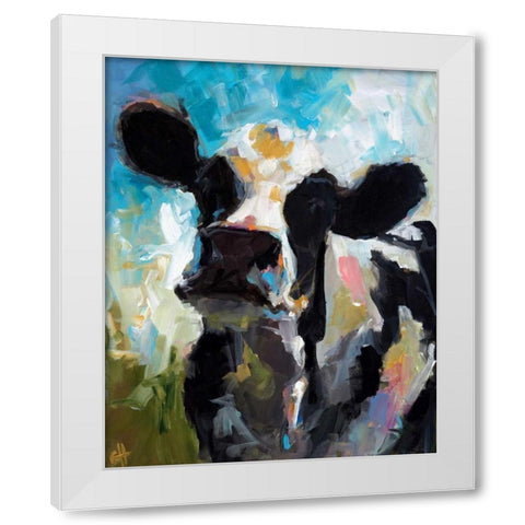 Daisy White Modern Wood Framed Art Print by Humphry, Cari J.