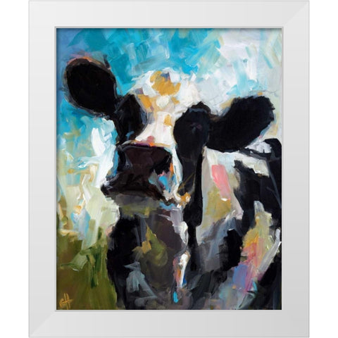Daisy White Modern Wood Framed Art Print by Humphry, Cari J.
